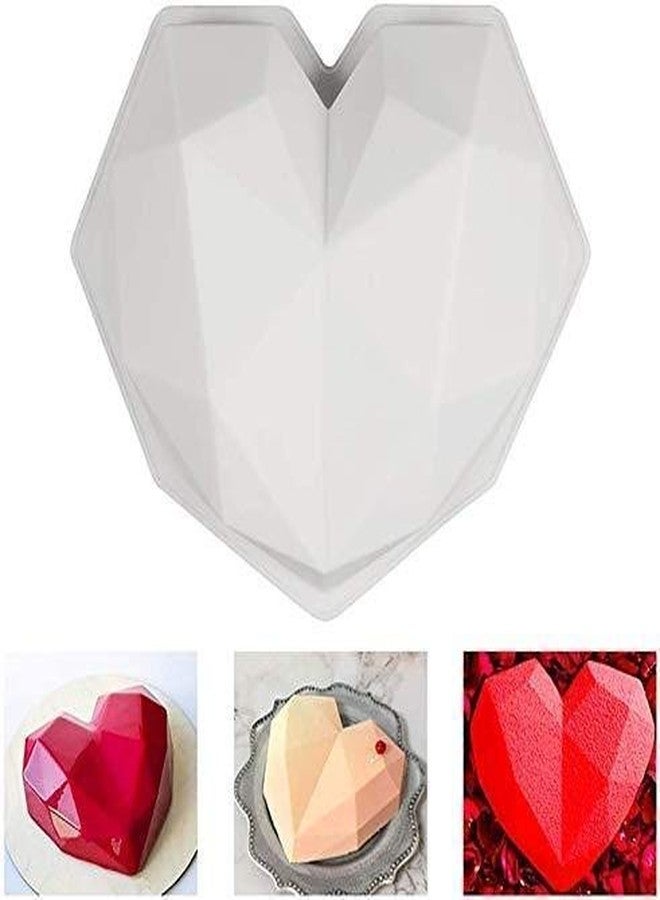 Kayru Pinata 3D Diamond Heart Shape Chocolate/Cake Mold with Hammer, Pinata Cake Mould, Chocolate Shaping Tool, Flexible Silicone Mold - Image 3