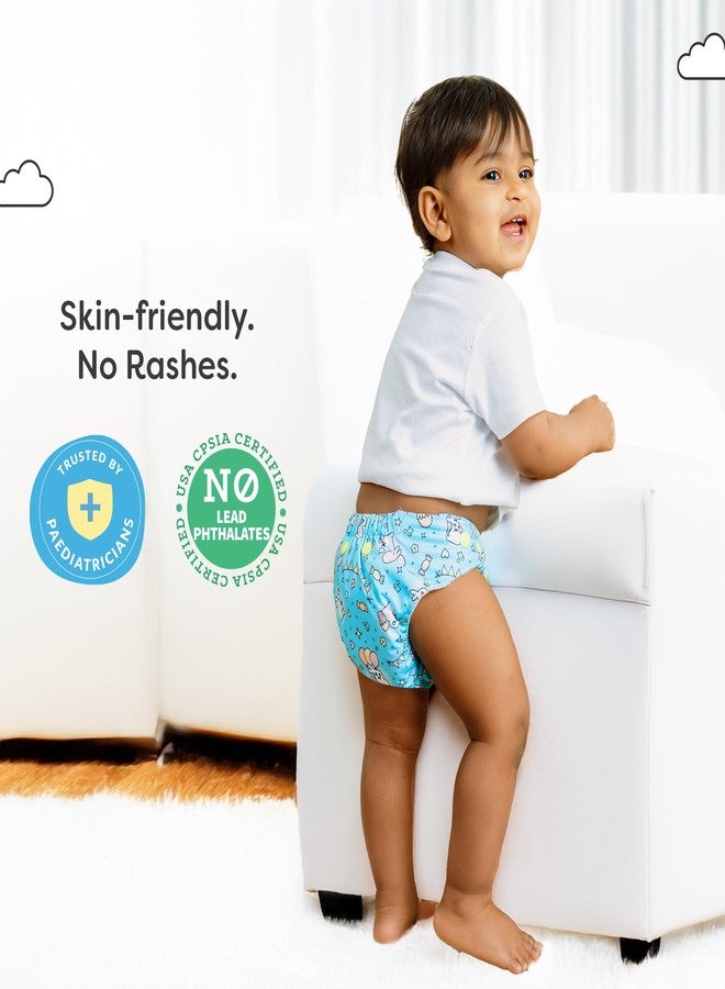 SuperBottoms UNO Freesize Cloth Diaper with Extra Booster| Pack of 2 (1 Waterproof Outer + 1 Organic Cotton Dry Feel Magic) Cloth diaper for babies 3M to 3Y| Comes with inserts (Utsav :)) - Image 4