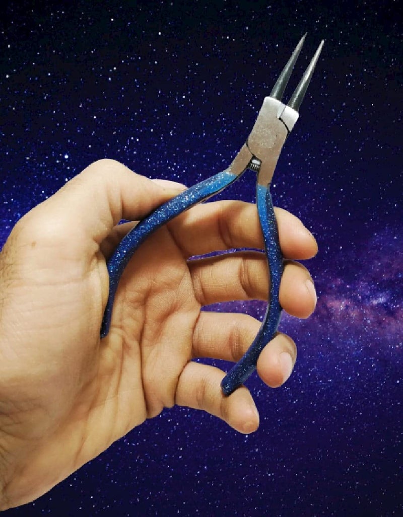 PILERMAN Paradise Tools (India) Silk Thread Jewellery Making Pliers Combo Long Nose, Round Nose And Side Cutter Pliers - Pack Of 3 Pieces (Jk-3 Ms-Blue) - Image 4