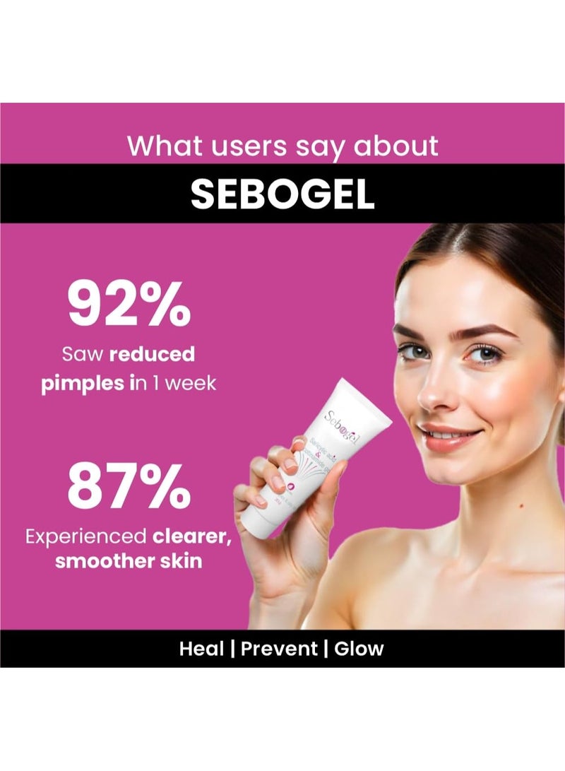 Ethiglo Sebogel Salicylic Acid & Nicotinamide Gel for Pimples and Oily Skin  30gm (Pack of 04) - Image 4