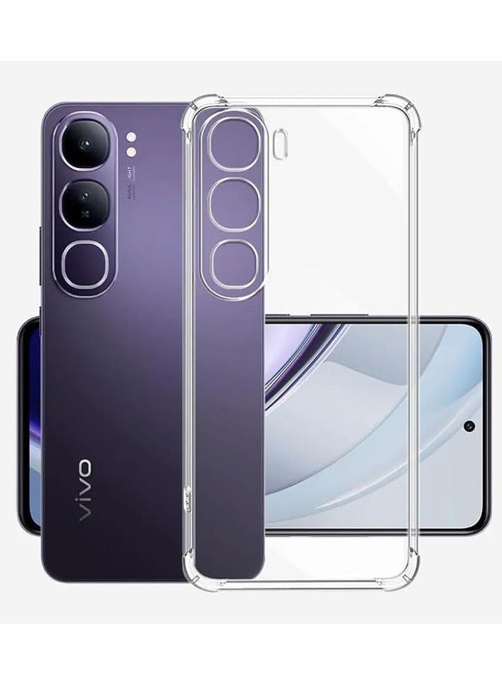 جراب لهاتف Vivo V40 lite، غطاء ممتص للصدمات كريستال نحيف للغاية مضاد للخدش، جراب هاتف شفاف مرن ناعم من مادة TPU المضادة للسقوط ومقوى للصدمات لهاتف Vivo V40 lite شفاف - Image 5