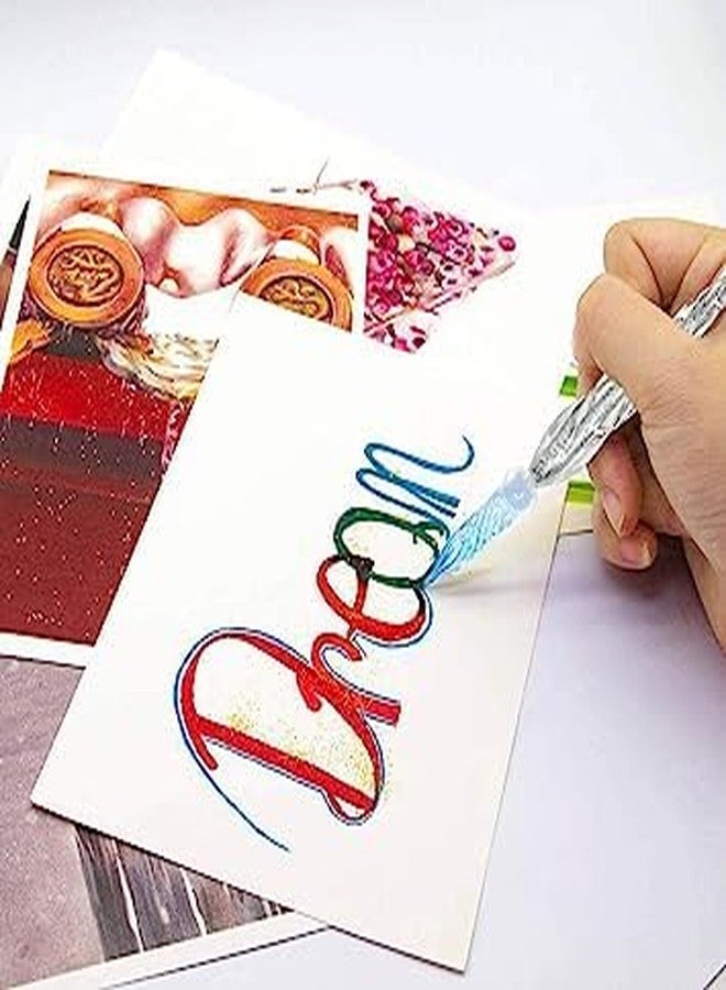 kreni Stunning Writing Crystal Glass Dip Pen Set - Art, Writing, Signatures, Calligraphy - Includes Glass Dip Pen, Ink Set, Holder, and Container (Random Colour) - Image 5