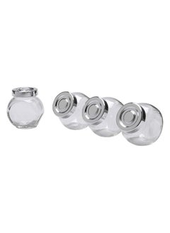 Ikea 4 Pcs Spice Jar  Glass  Aluminum Clear 