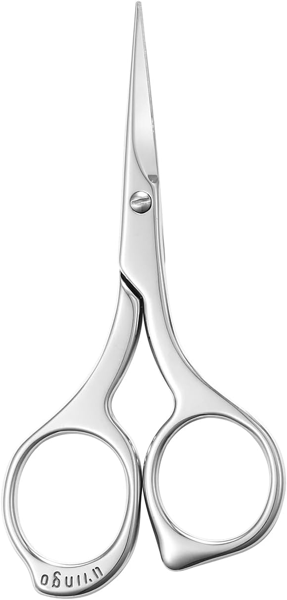 LIVINGO Nail Scissors  Precision Grooming Sharp Blade Pointed Tip Manicure Cuticle Trimming Fingernails Toenails Stainless Steel