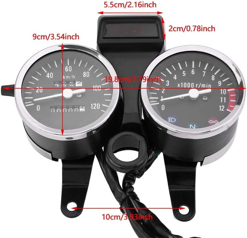 KIMISS Speedometer Gauge for Suzuki GN125 - Digital Odometer and Tachometer - Image 2