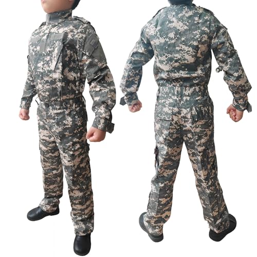 HANSTRONG GEAR H World Shopping Tactical Airsoft Kids Clothing Children BDU Hunting Military Camouflage Combat Uniform Suit (ACU,150) - Image 1
