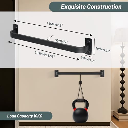 Mooche Bathroom Towel Bar 16 inch Towel Racks for Bathroom Wall Mounted SUS304 Stainless Steel Heavy Duty Towel Holder Bathroom Accessories Modern Home Decor Matte Black Finished - Image 3