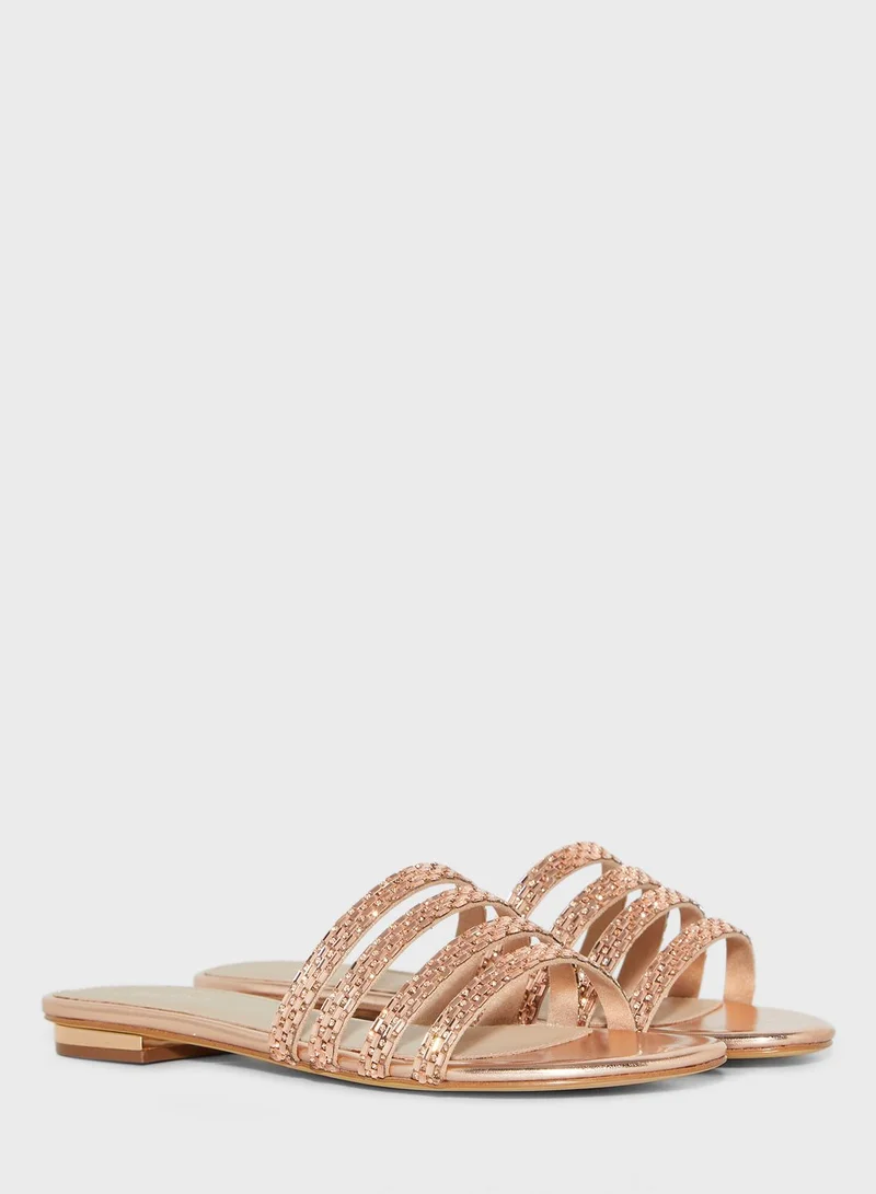ALDO Drolly Low Heel Sandal - Rose Gold
