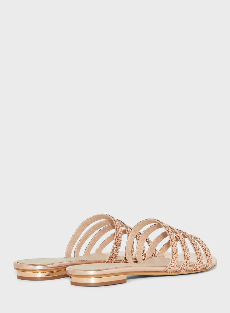 ALDO Drolly Low Heel Sandal - Rose Gold