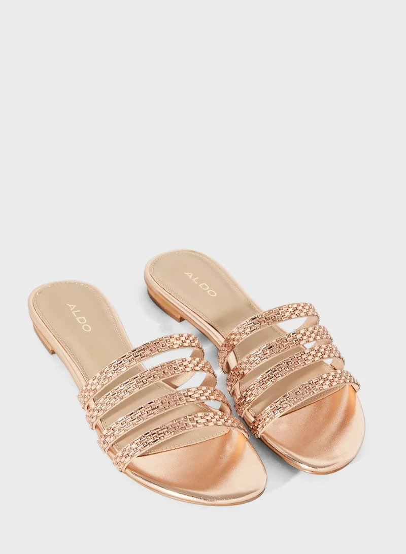 ALDO Drolly Low Heel Sandal - Rose Gold