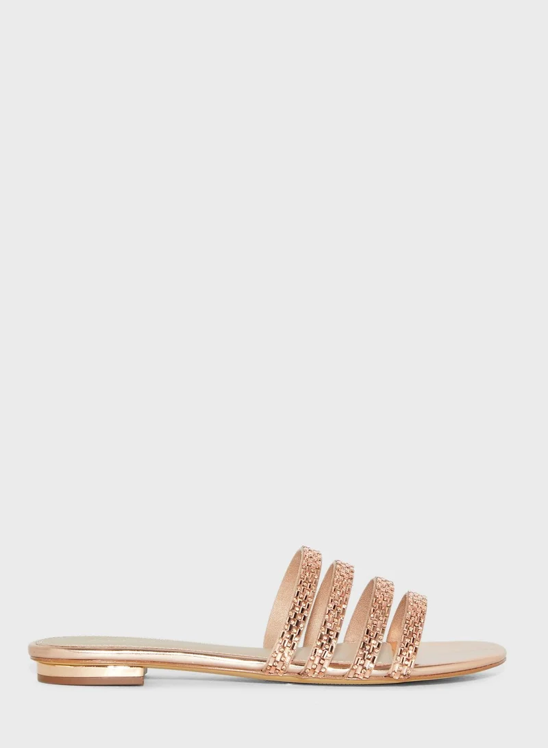 ALDO Drolly Low Heel Sandal - Rose Gold