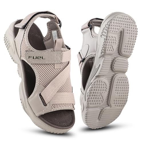 FUEL Gabbroo Comfortable & Lightweight Casual Sports Sandals for Mens with Anti-Skid & Flexible EVA Sole for Running, Walking (Mouse Brown,10UK) - Image 1