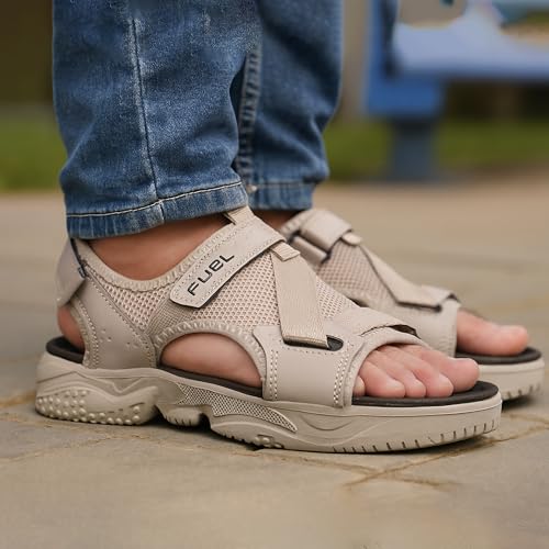FUEL Gabbroo Comfortable & Lightweight Casual Sports Sandals for Mens with Anti-Skid & Flexible EVA Sole for Running, Walking (Mouse Brown,10UK) - Image 2
