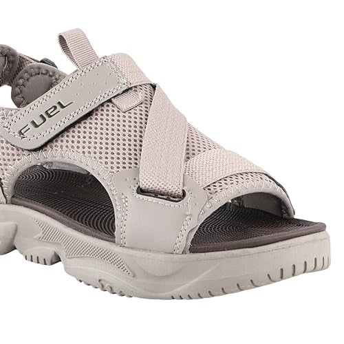 FUEL Gabbroo Comfortable & Lightweight Casual Sports Sandals for Mens with Anti-Skid & Flexible EVA Sole for Running, Walking (Mouse Brown,10UK) - Image 4