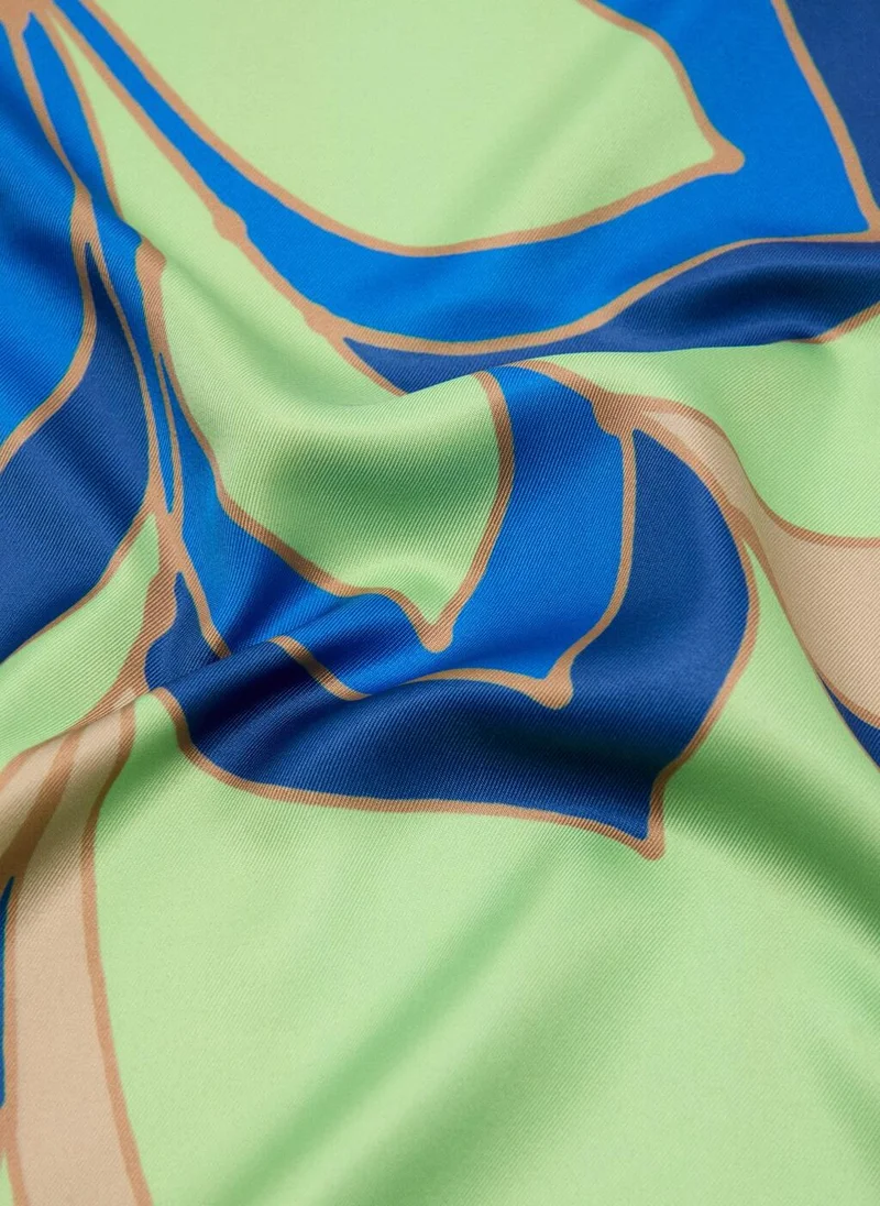 MANGO  Floral-Print Satin Scarf for Women | Best Price UAE