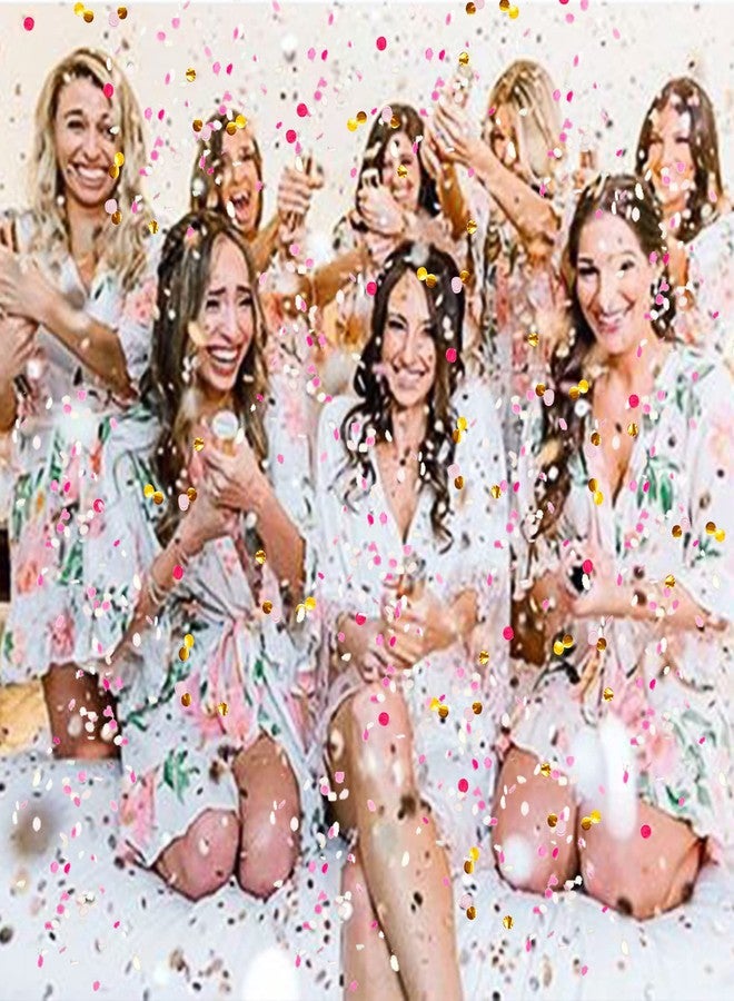LEFUBABY 8 PCS Confetti Poppers Cannons for Gender Reveal Wedding Birthday Graduation Baby Shower Anniversary Christmas New Year's Kids Fun Party Supplies Decorations and Favors (Pink + Gold) - Image 4
