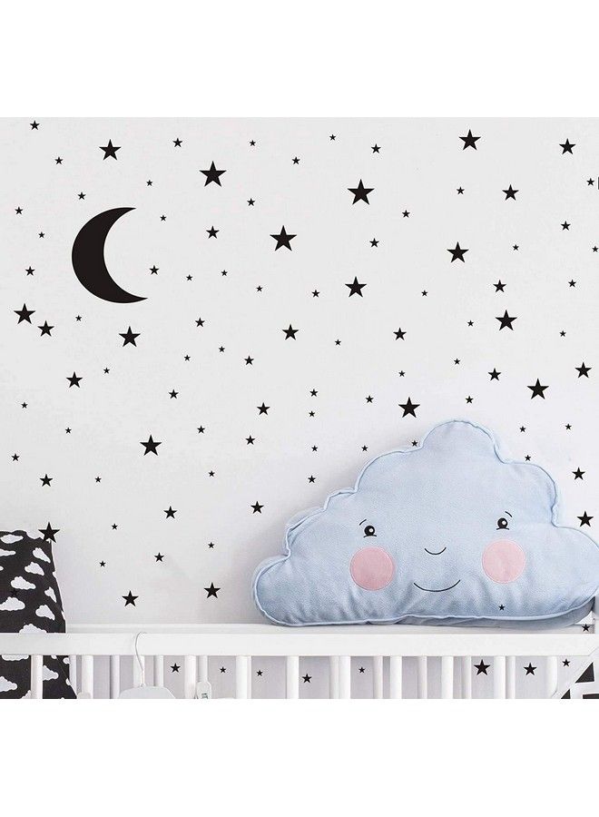 JURUOXIN Moon And Stars Wall Decal Vinyl Sticker For Kids Boy Girls Baby Room Decoration Good Night Nursery Wall Decor Home House Bedroom Design Pack Of 178Pcs (Black) - Image 3