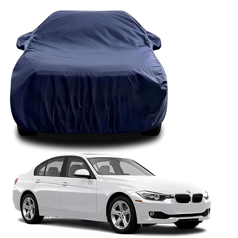 sulfar 100% Water Resistant Car Body Cover Compatible with Mirror for BMW 328i (Triple Stitched, Full Bottom Elastic, Navy Blue) - Image 1