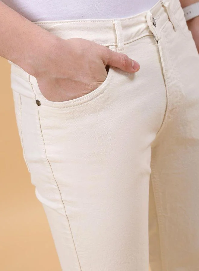 The Indian Garage Co  Men Slim Fit Solid Mid-Rise Stretchable Jeans for Men | Best Price UAE