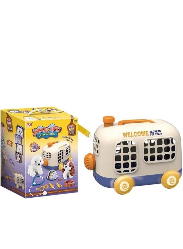 Nano Classic Pretend Play Pet Doctor Set – Kids Animal Care Toy with Carry Cage, Accessories & 1 Plush Dog – Educational Vet Role Play Kit for Children - Image 5