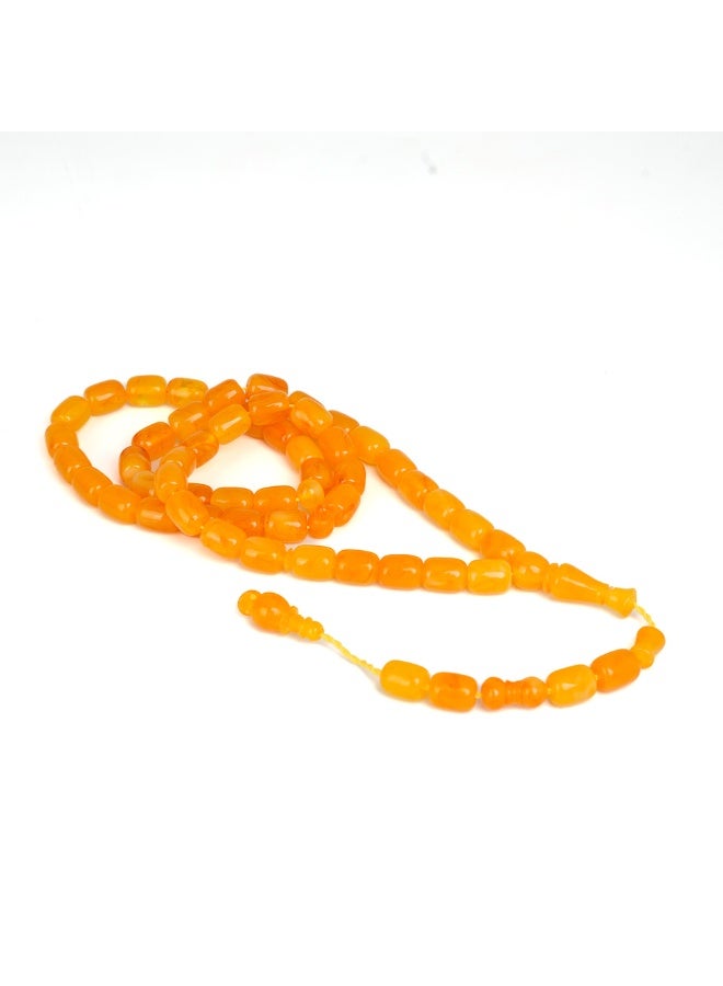 R.S Polish Amber Dust Prayer Beads, Barrel StoryPolish Amber Dust Prayer Beads, Barrel Shape, 51 Honey Marbled Beads, 51 Marbled Honey-Colored Beads - Image 4