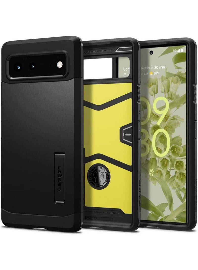 Spigen Tough Armor for Google Pixel 6 Case Cover with Extreme Impact Foam Black - Image 1