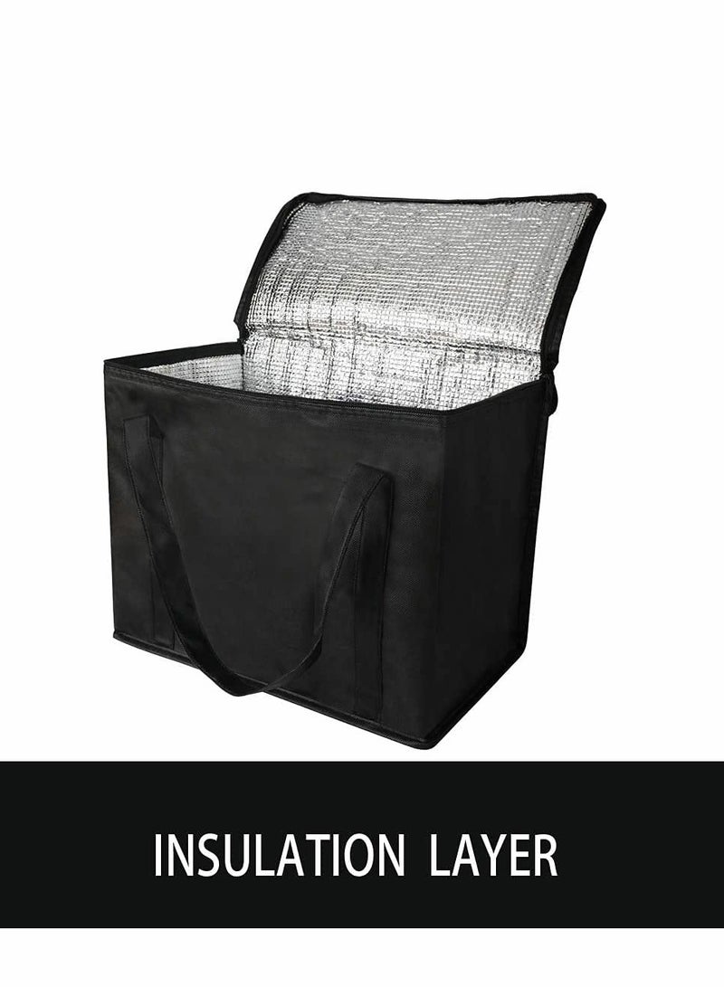 Excefore 2 Insulated Reusable Grocery Bag with Zippered Top, XL, Large, Frozen Foods Cold, Cooler Shopping Accessories, Insullated Bags - Image 2