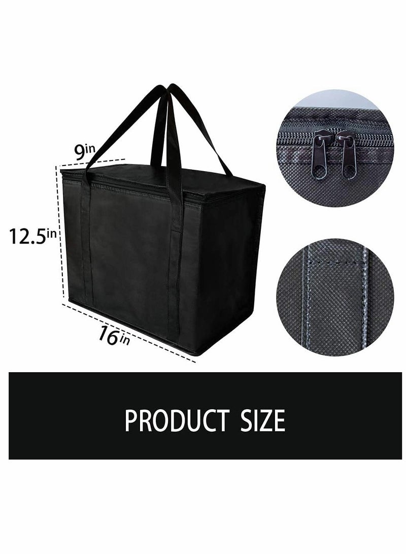 Excefore 2 Insulated Reusable Grocery Bag with Zippered Top, XL, Large, Frozen Foods Cold, Cooler Shopping Accessories, Insullated Bags - Image 4