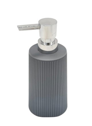 AKDC Plastic Liquid  Soap Dispenser for Bathroom & Kitchen Sink, Dish Soap Dispenser With Easy-to-Press Pump -400ML-Gray&Silver