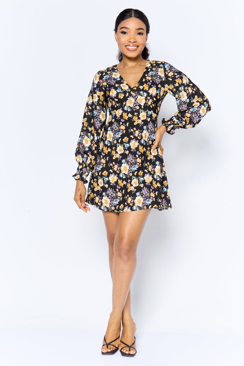 In the style Women Floral Mini Dress, Multicolor - Image 4