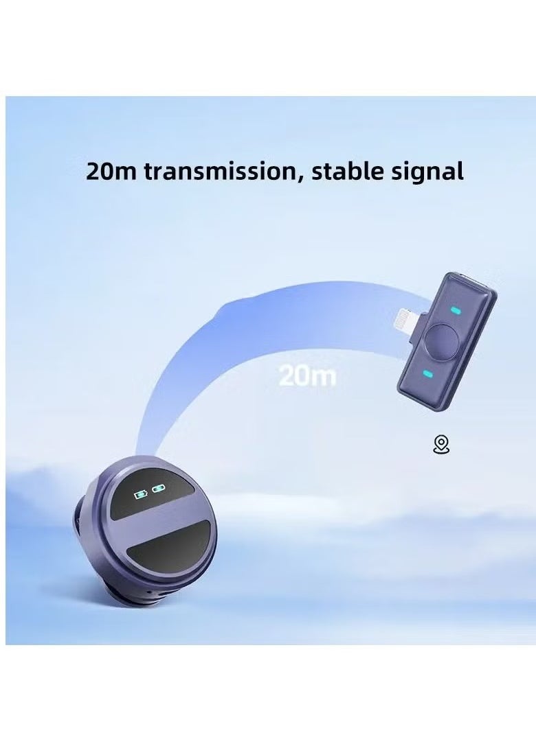 ELTRAZONE - SX21-New 1 Drag 2 Wireless Lavalier Microphone – 2.4GHz Dual Mic System with Noise Reduction, Real-Time Sync, and Clear Audio – Portable Mini Mic for Mobile Phones, Perfect for Vlogging, Interviews, Podcasts & Live Streaming - Image 1