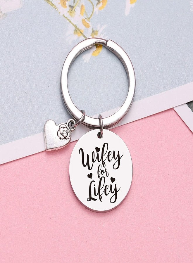 Nothers RSZOTW Wifey Keychain - I Love My Wife Gifts From Husband - Wife Birthday Wedding Christmas Jewelry For Her - Bride Keychain - Romantic Gifts For Her - Couple Anniversary Jewelry - Image 4