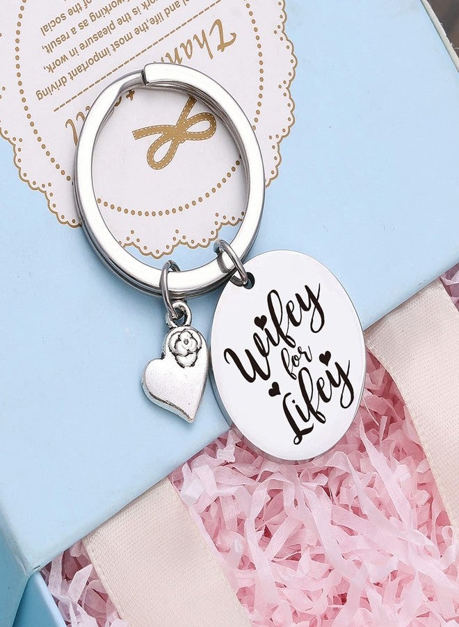 Nothers RSZOTW Wifey Keychain - I Love My Wife Gifts From Husband - Wife Birthday Wedding Christmas Jewelry For Her - Bride Keychain - Romantic Gifts For Her - Couple Anniversary Jewelry - Image 3