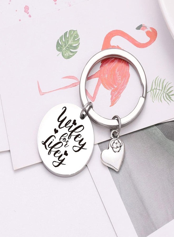 Nothers RSZOTW Wifey Keychain - I Love My Wife Gifts From Husband - Wife Birthday Wedding Christmas Jewelry For Her - Bride Keychain - Romantic Gifts For Her - Couple Anniversary Jewelry - Image 5