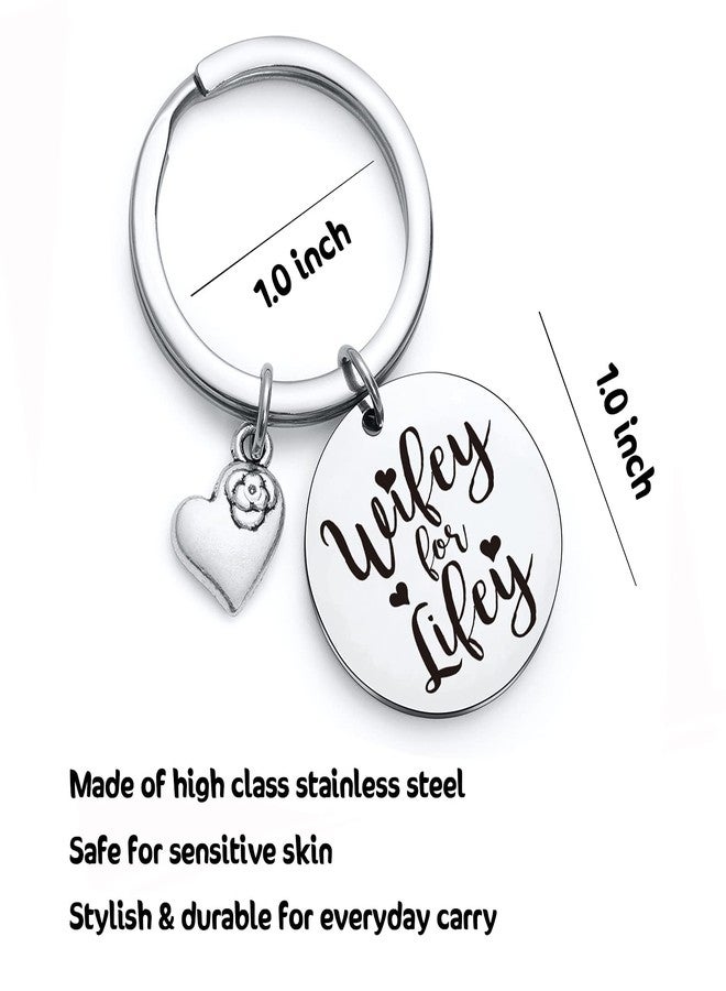 Nothers RSZOTW Wifey Keychain - I Love My Wife Gifts From Husband - Wife Birthday Wedding Christmas Jewelry For Her - Bride Keychain - Romantic Gifts For Her - Couple Anniversary Jewelry - Image 2