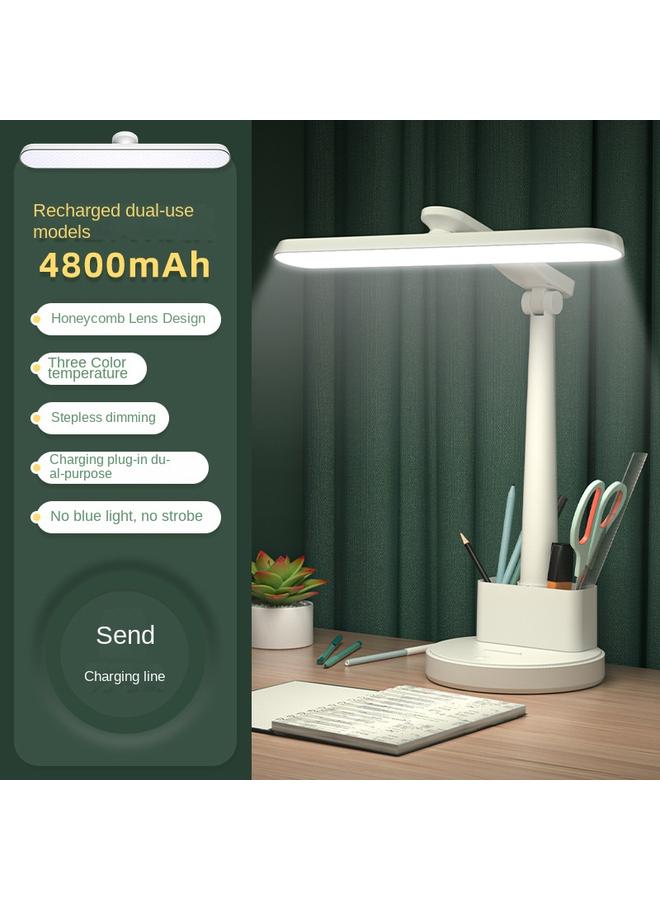 Bluejw LED Reading Lamp Student Study Special Desk Lamp Dormitory Refilling Dual-purpose Pen Holder Folding Desk Bedside Lamp - Image 1