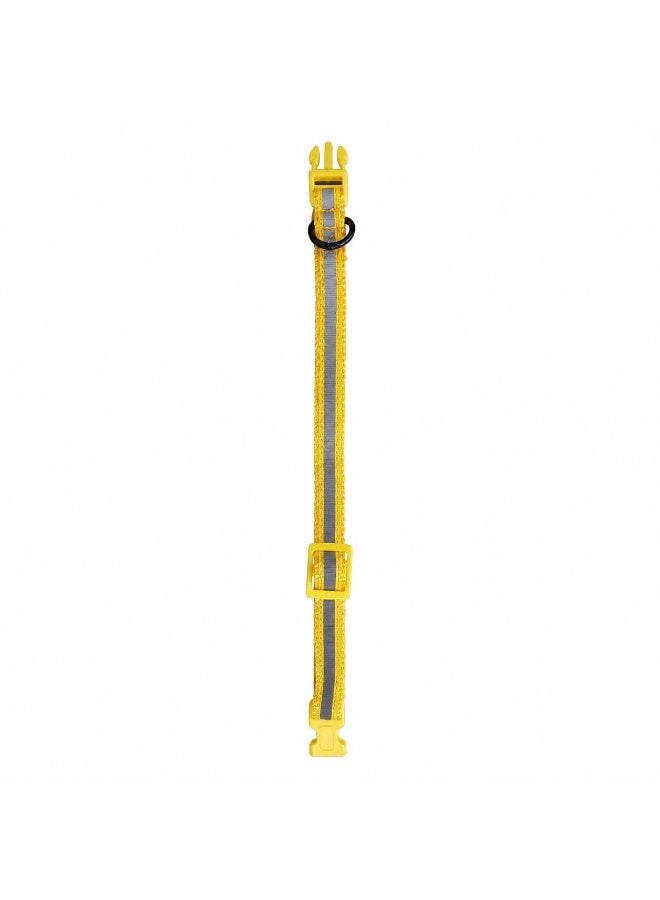 Bravo Reflective Nylon Collar for Small Dogs, Adjustable Neck Size up to 35cm (14in), Available in Yellow, Orange and Red - Image 3