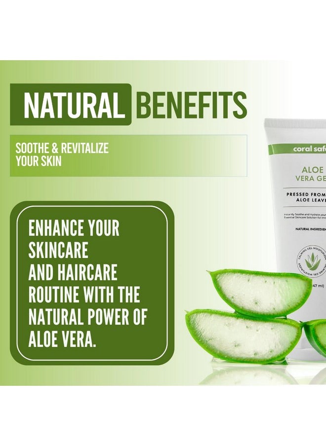Coral Safe - Coral Safe Pure Aloe Vera Gel For Face & Body, Made with Organic Aloe, Pressed from Fresh Aloe Leaves - 99% Aloe - for Hair, Skin & Sunburn Relief, Hydrating, Non-Greasy Formula, Unscented, 5 oz - Image 1