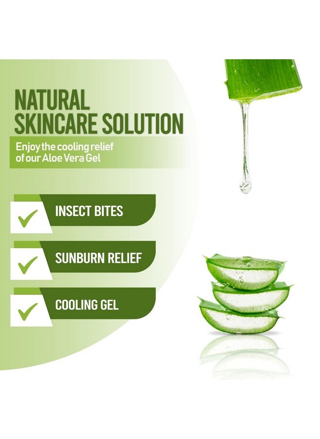 Coral Safe - Coral Safe Pure Aloe Vera Gel For Face & Body, Made with Organic Aloe, Pressed from Fresh Aloe Leaves - 99% Aloe - for Hair, Skin & Sunburn Relief, Hydrating, Non-Greasy Formula, Unscented, 5 oz - Image 1