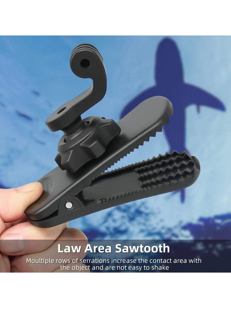 SYOSI - Backpack Strap Mount Quick Clip for Camera, 360° Rotation Clamp Hero 11 10 9 8 7 6, fusion and DJI Osmo Action 3 2, AKASO Campark Crosstour Cameras - Image 1