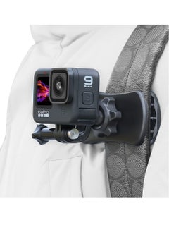 Backpack Strap Mount Quick Clip for Camera, 360° Rotation Clamp Hero 11 10 9 8 7 6, fusion and DJI Osmo Action 3 2, AKASO Campark Crosstour Cameras