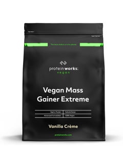 THE PROTEIN WORKS Vegan Mass Gainer Extreme High Calorie Powder Weight Gainer Vitamins And Minerals 5 Shakes Vanilla Creme 1Kg  - Image 1