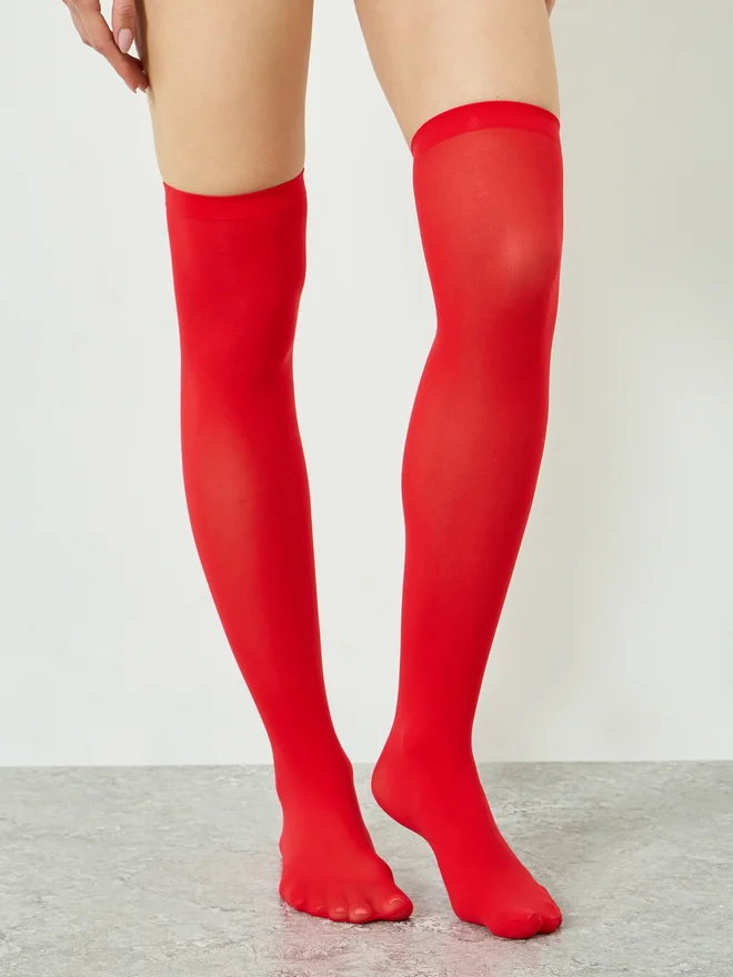 Styli red Styli Red Fuzz Trim Padded Bra Bodysuit with Rabbit Ears and Stockings for Women | Best Price UAE