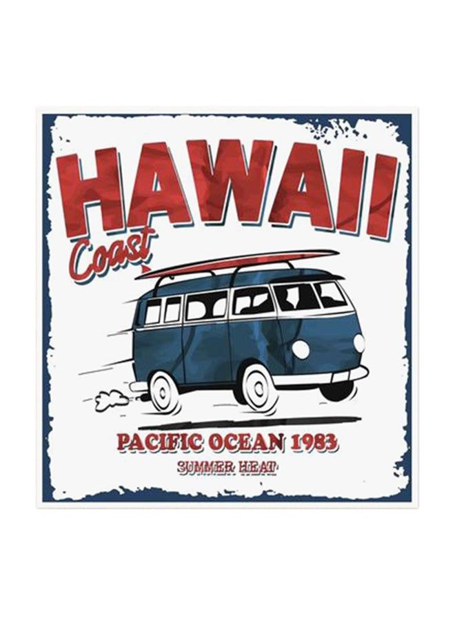 RYN Hawaii MDF Wall Art Multicolour 30x30centimeter - Image 1