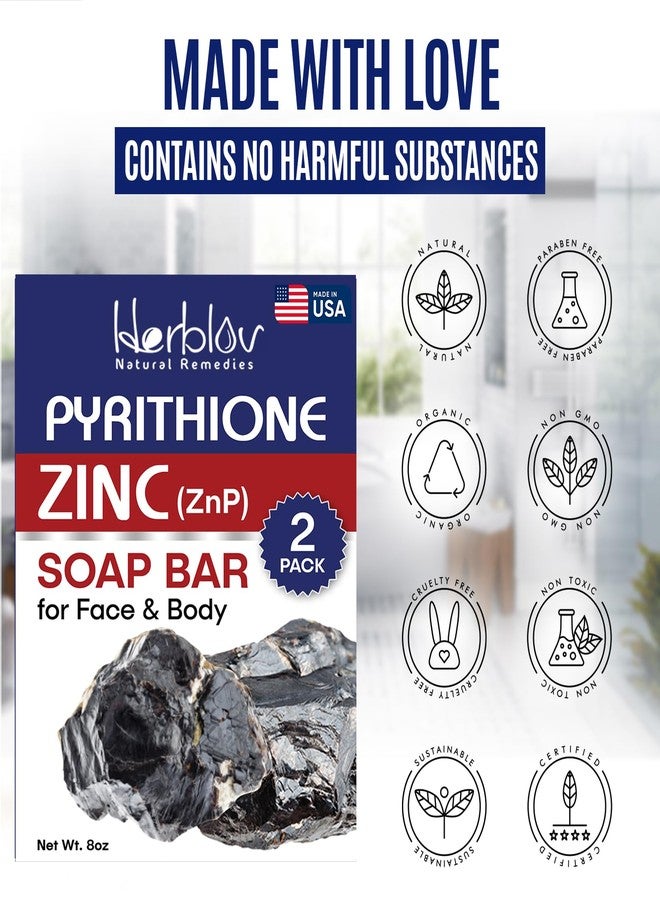 Herblov Zinc Soap Bar with Zinc Pyrithione – Gentle All-Natural Face & Body Wash – Daily Cleansing Formula for Oily, Sensitive & Blemish-Prone Skin – Exfoliating Bath Bar Skincare Cleanser – Made in USA - Image 4