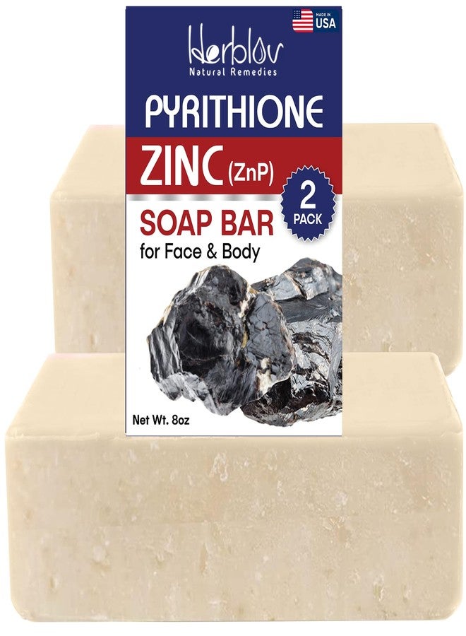 Herblov Zinc Soap Bar with Zinc Pyrithione – Gentle All-Natural Face & Body Wash – Daily Cleansing Formula for Oily, Sensitive & Blemish-Prone Skin – Exfoliating Bath Bar Skincare Cleanser – Made in USA - Image 1