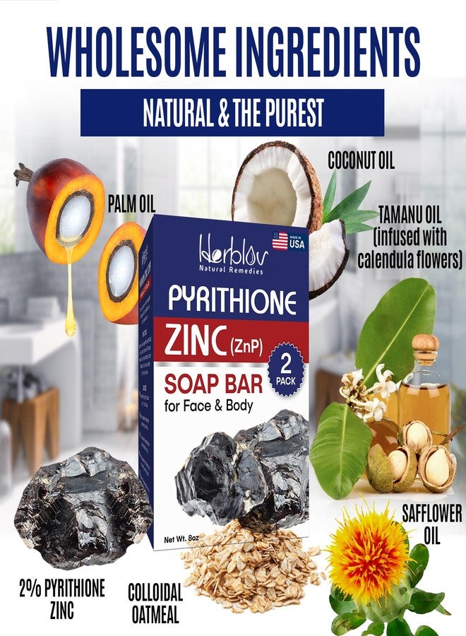 Herblov Zinc Soap Bar with Zinc Pyrithione – Gentle All-Natural Face & Body Wash – Daily Cleansing Formula for Oily, Sensitive & Blemish-Prone Skin – Exfoliating Bath Bar Skincare Cleanser – Made in USA - Image 5