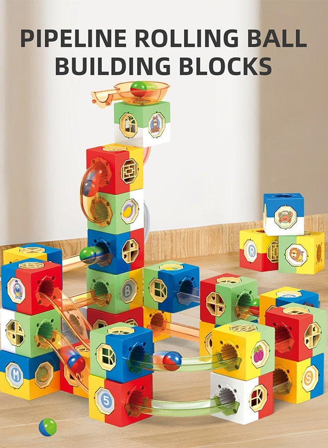 Beauenty 267 PCS magnetic track building block toys Pinball Pipe Magnetic Track Block Set Magnetic assembled slide ball toy Sliding ball magnetic building block set DIY assembly toy set Educational toys - Image 1