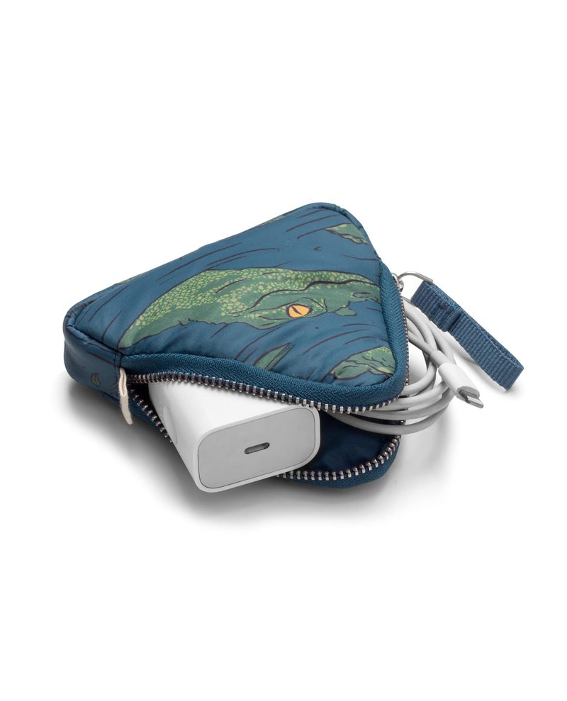 DailyObjects Easy Triangle Pouch | Crafted using Soft-Touch and Water-Repellent Polyester | Polyfill Cushioning Assures Scratch-Free Security | Comes with an O-Ring to Attach Keys, Charms or Wristlets - Image 4