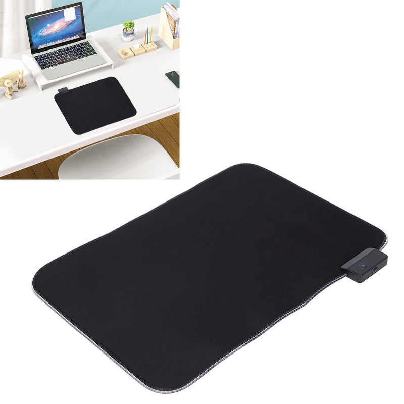 Large RGB Gaming Mouse Pad 35x25cm LED Mouse Mat Glossy Cover Non Slip Rubber Base - Image 3